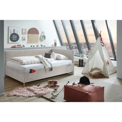 Kinderbett MEISE.MÖBEL COOL II beige - Stauraum & USB Kinderbett MEISE.MÖBEL COOL II beige - Stauraum & USB