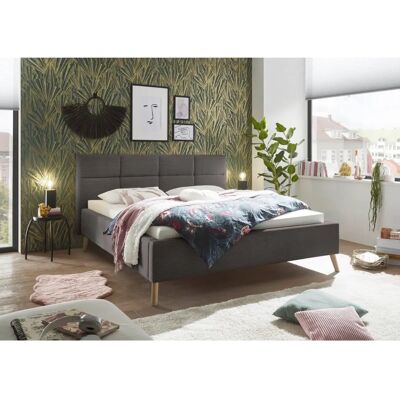 SET ONE BY MUSTERRING Cary - Modern Polsterbett, Grau - 180x200cm SET ONE BY MUSTERRING Cary - Modern Polsterbett, Grau - 180x200cm