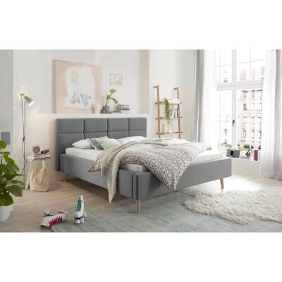 SET ONE BY MUSTERRING Cary - Modern Polsterbett mit Eiche Füßen SET ONE BY MUSTERRING Cary - Modern Polsterbett mit Eiche Füßen