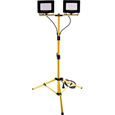 LUXULA LX-400170 - Projetor de construction LED - 2x 30W - 4000K - 6000lm - IP65 - Publicité LUXULA LX-400170 - Projetor de construction LED - 2x 30W - 4000K - 6000lm - IP65 - Publicité