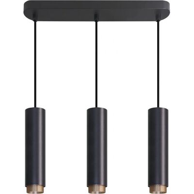 LUXULA LX-700182 - LED-Pendelleuchte - Schwarz/Gold - 3-flammig - Modernes Design LUXULA LX-700182 - LED-Pendelleuchte - Schwarz/Gold - 3-flammig - Modernes Design