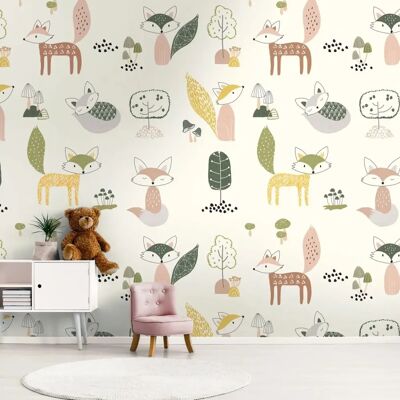 Profhome Beige Animal Pattern Non-woven Wallpaper - Wallpaper Profhome Beige Animal Pattern Non-woven Wallpaper - Wallpaper