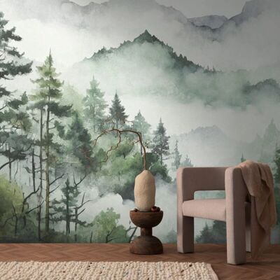Profhome 398991-GU Wald Vinyl Tapete - Wanddeko Profhome 398991-GU Wald Vinyl Tapete - Wanddeko