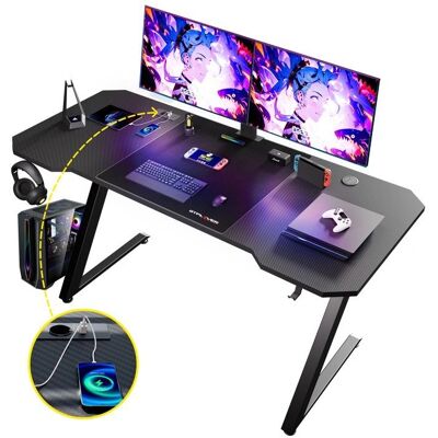 GTplayer Chaise Gaming Bureau en Z - Chaise et Bureau de Jeu - Publicité GTplayer Chaise Gaming Bureau en Z - Chaise et Bureau de Jeu - Publicité