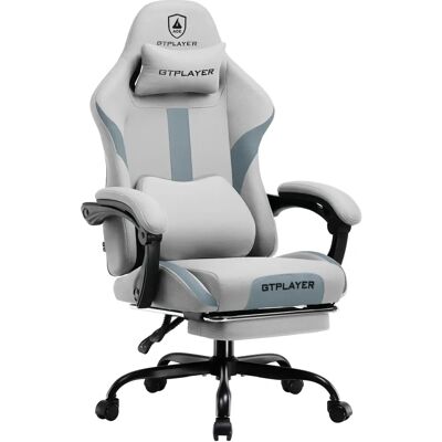 Chaise de Jeu GTPLAYER - Ergonomique, Tissu Respirant, Gris - Publicité Chaise de Jeu GTPLAYER - Ergonomique, Tissu Respirant, Gris - Publicité