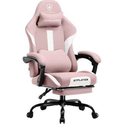 Chaise de Bureau Gaming Rose GTPLAYER - Respirante, Réglable, Pivotante - Publicité Chaise de Bureau Gaming Rose GTPLAYER - Respirante, Réglable, Pivotante - Publicité