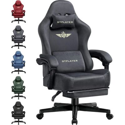 Chaise de Bureau GTPLAYER Grise - Design Ergonomique - Publicité Chaise de Bureau GTPLAYER Grise - Design Ergonomique - Publicité