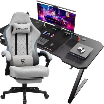 Chaise Gaming GTplayer et Table en Z - Excellente Valeur - Publicité Chaise Gaming GTplayer et Table en Z - Excellente Valeur - Publicité