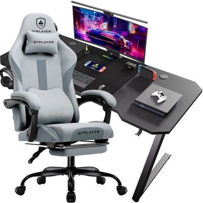 GTplayer Table de Jeu en Z - Chaise et Table Gaming - Publicité GTplayer Table de Jeu en Z - Chaise et Table Gaming - Publicité