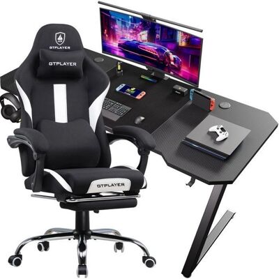 GTplayer Fauteuil Gaming Ensemble Table en Z - Qualité & Valeur - Publicité GTplayer Fauteuil Gaming Ensemble Table en Z - Qualité & Valeur - Publicité
