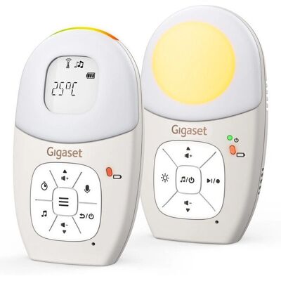 Gigaset BABY 100 Audio - Babyphone DECT - Sichere Kommunikation - 300m Reichweite - Nachtlicht - Temperatursensor - Lange Batterielaufzeit Gigaset BABY 100 Audio - Babyphone DECT - Sichere Kommunikation - 300m Reichweite - Nachtlicht - Temperatursensor - Lange Batterielaufzeit