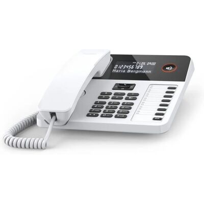 Teléfono analógico Gigaset DESK 600 - Blanco con identificación de llamadas Teléfono analógico Gigaset DESK 600 - Blanco con identificación de llamadas