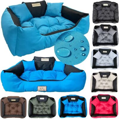 Lit pour chien étanche KINGDOG - Gris/noir/bleu - 115x95 Cm - Publicité Lit pour chien étanche KINGDOG - Gris/noir/bleu - 115x95 Cm - Publicité