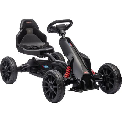 HOMCOM - Gokart Tretauto - Schwarz - Verstellbarer Sitz - Go-kart HOMCOM - Gokart Tretauto - Schwarz - Verstellbarer Sitz - Go-kart