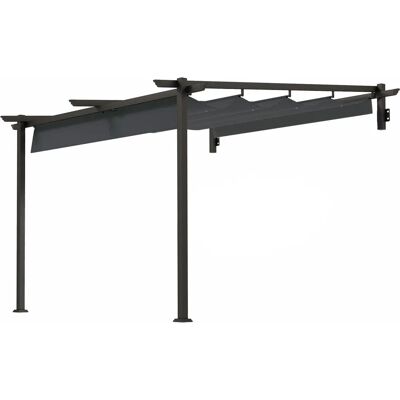 Pérgola Outsunny con Techo Retráctil - Pergola Pérgola Outsunny con Techo Retráctil - Pergola