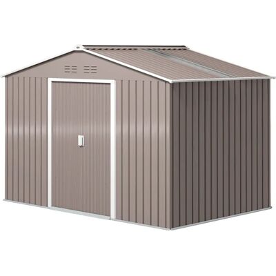 Sgombero da giardino in metallo Outsunny 277x195x192cm, grigio chiaro Sgombero da giardino in metallo Outsunny 277x195x192cm, grigio chiaro
