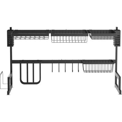 HOMCOM Abtropfgestell 52,5 cm - Schwarz - Stahl - dish rack HOMCOM Abtropfgestell 52,5 cm - Schwarz - Stahl - dish rack