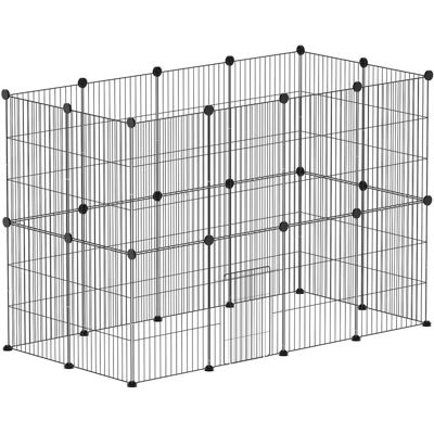 PawHut - 24-Panel Modular - 0,72 m2 - pientä eläintä häkki PawHut - 24-Panel Modular - 0,72 m2 - pientä eläintä häkki
