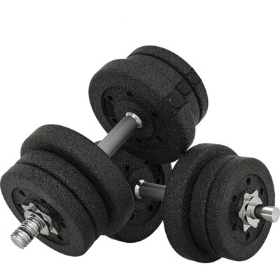 HOMCOM - 25KG - Musta - Painotlevyt Tankot - Käsipainosetti HOMCOM - 25KG - Musta - Painotlevyt Tankot - Käsipainosetti