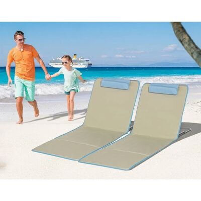 Outsunny - Strandmatte 2er Set - Beige - Beach mat Outsunny - Strandmatte 2er Set - Beige - Beach mat