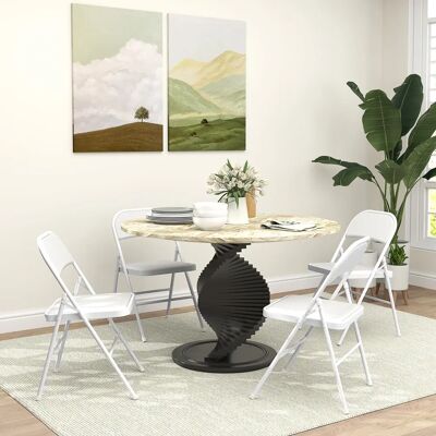 HOMCOM - 4er-Set Klappstühle - White - Folding chairs HOMCOM - 4er-Set Klappstühle - White - Folding chairs