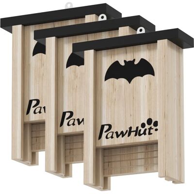 PawHut - Fledermauskasten 3er-Set - Fichtenholz - Bat House PawHut - Fledermauskasten 3er-Set - Fichtenholz - Bat House