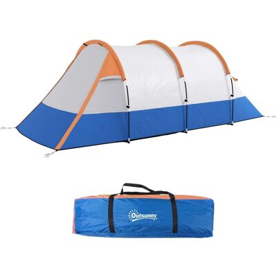 Outsunny - 3-Person Tunnelzelt - Lichthaken - 2 Räume - Tent Outsunny - 3-Person Tunnelzelt - Lichthaken - 2 Räume - Tent