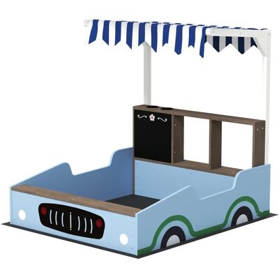 AIYAPLAY Holzsandkasten mit Dach, Sitzbank & Zubehör - Kindersandkasten AIYAPLAY Holzsandkasten mit Dach, Sitzbank & Zubehör - Kindersandkasten