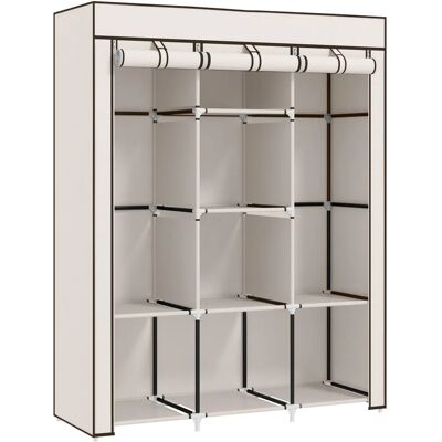 HOMCOM - Stoffschrank 8 Ebenen - Cremeweiß - Kleiderschrank HOMCOM - Stoffschrank 8 Ebenen - Cremeweiß - Kleiderschrank