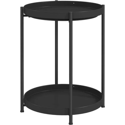 HOMCOM - Beistelltisch - Schwarz - Couchtisch HOMCOM - Beistelltisch - Schwarz - Couchtisch