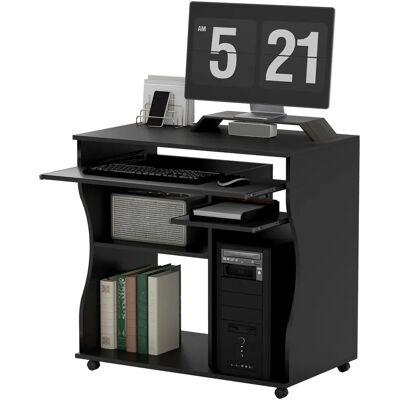 HOMCOM - Computertisch - 80x48x75 cm - Musta - Desk HOMCOM - Computertisch - 80x48x75 cm - Musta - Desk