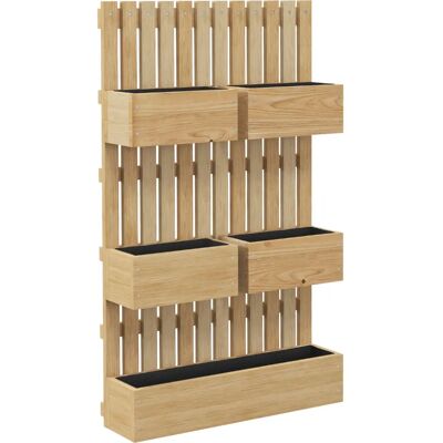 Outsunny Hochbeet Holz mit Rankgitter 60x16x100cm - Raised bed Outsunny Hochbeet Holz mit Rankgitter 60x16x100cm - Raised bed