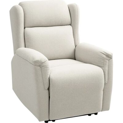 HOMCOM Sillón de relajación beige - Sillón reclinable HOMCOM Sillón de relajación beige - Sillón reclinable
