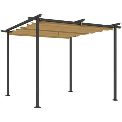 Outsunny 3x3m Pergola Garten Pavillon Verstellbares Dach UV Schutz Outsunny 3x3m Pergola Garten Pavillon Verstellbares Dach UV Schutz