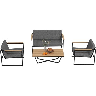 Outsunny - 4-Piece - Sessel - Zweisitzer - Garten-Set Outsunny - 4-Piece - Sessel - Zweisitzer - Garten-Set