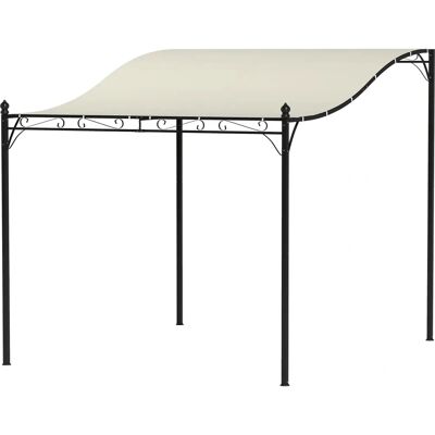 Outsunny Creme weiß 2,5 x 3 m Wandmontierte Wasserabweisende Garten Pergola - Pergola Outsunny Creme weiß 2,5 x 3 m Wandmontierte Wasserabweisende Garten Pergola - Pergola