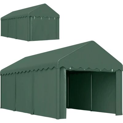 Tettoia Outsunny 3x6 m con Porte a Rullo Impermeabile - Carport Tettoia Outsunny 3x6 m con Porte a Rullo Impermeabile - Carport