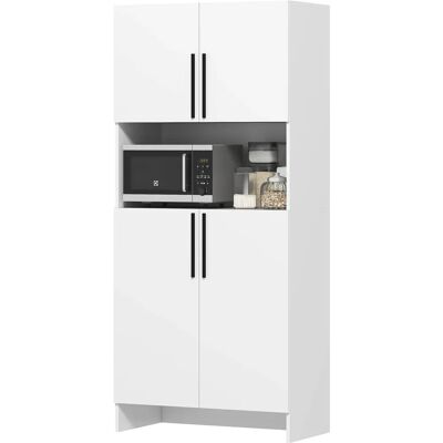 HOMCOM keittiökaappi - Mikroaaltouunipenkkit, soft-close, säilytys HOMCOM keittiökaappi - Mikroaaltouunipenkkit, soft-close, säilytys