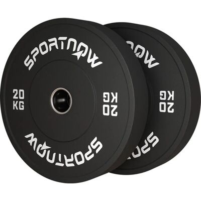 Aosom - SPORTNOW 2x20kg - Gummiüberzug - 50mm Bohrung - Hantelscheiben-Set Aosom - SPORTNOW 2x20kg - Gummiüberzug - 50mm Bohrung - Hantelscheiben-Set