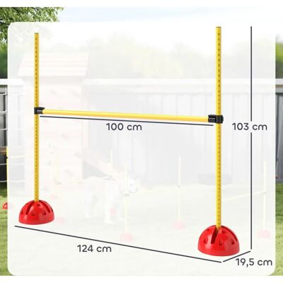PawHut - Agility Set - Neljä säädettävää estettä - Kantolaukku - Koirien agile-sarja PawHut - Agility Set - Neljä säädettävää estettä - Kantolaukku - Koirien agile-sarja