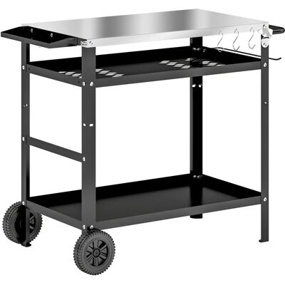 Outsunny - 3-Tier Grill Cart - BBQ Cart Outsunny - 3-Tier Grill Cart - BBQ Cart