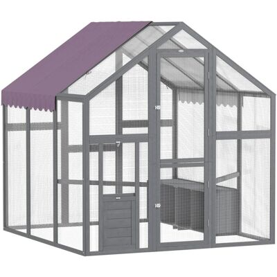 PawHut Gabbia per Pollo - 1,7x1,8m All'aperto con Chiavistello PawHut Gabbia per Pollo - 1,7x1,8m All'aperto con Chiavistello