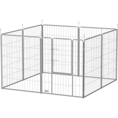 PawHut Koiranpaddock - 100cm, taitettava, ruostumaton teräs, ovella, pienille ja keskikokoisille koirille PawHut Koiranpaddock - 100cm, taitettava, ruostumaton teräs, ovella, pienille ja keskikokoisille koirille