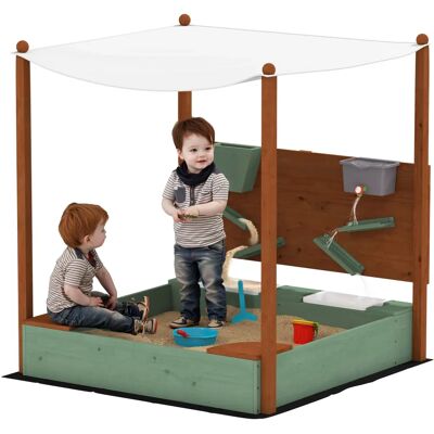 AIYAPLAY 116x112,5 cm - Dach - Holz - Sandkasten AIYAPLAY 116x112,5 cm - Dach - Holz - Sandkasten
