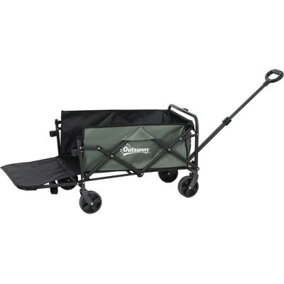 Chariot de jardin Outsunny - Pliable, 120kg, Roues, Poignée - Publicité Chariot de jardin Outsunny - Pliable, 120kg, Roues, Poignée - Publicité