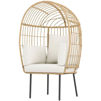 Outsunny - Egg Chair - Removable Cushion - Weatherproof - Outdoor Chair Outsunny - Egg Chair - Removable Cushion - Weatherproof - Outdoor Chair