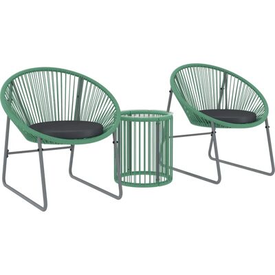 Outsunny Gartenmöbel-Set - Wetterfestes Polyrattan, 3-teilig Outsunny Gartenmöbel-Set - Wetterfestes Polyrattan, 3-teilig