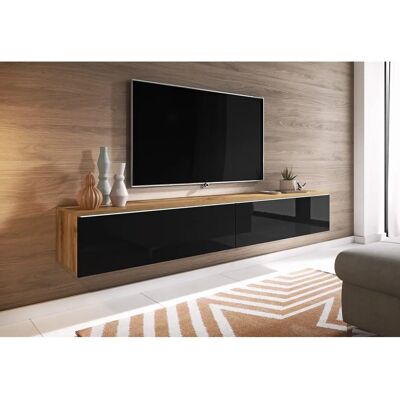 Muebles Slavic - Meuble TV D 180cm - Éclairage LED - Murale - Publicité Muebles Slavic - Meuble TV D 180cm - Éclairage LED - Murale - Publicité