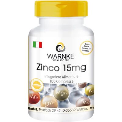 Warnke Zinco 15 mg - Integratore alimentare Warnke Zinco 15 mg - Integratore alimentare