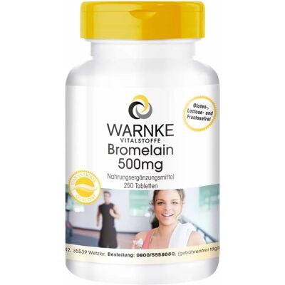 Warnke Vitalstoffe GmbH Bromelain 500 mg Tabletten - Nahrungsergänzung Warnke Vitalstoffe GmbH Bromelain 500 mg Tabletten - Nahrungsergänzung